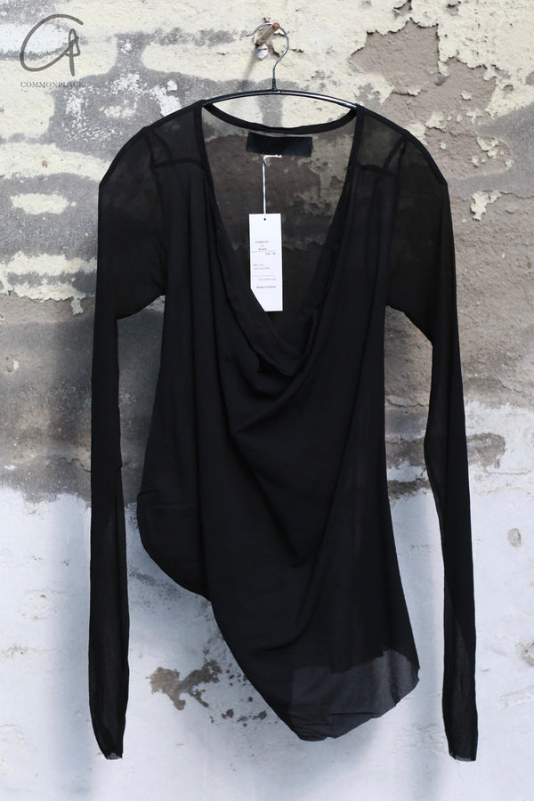 Marc Le Bihan Long Sleeve Top MLB-26455-BLACK